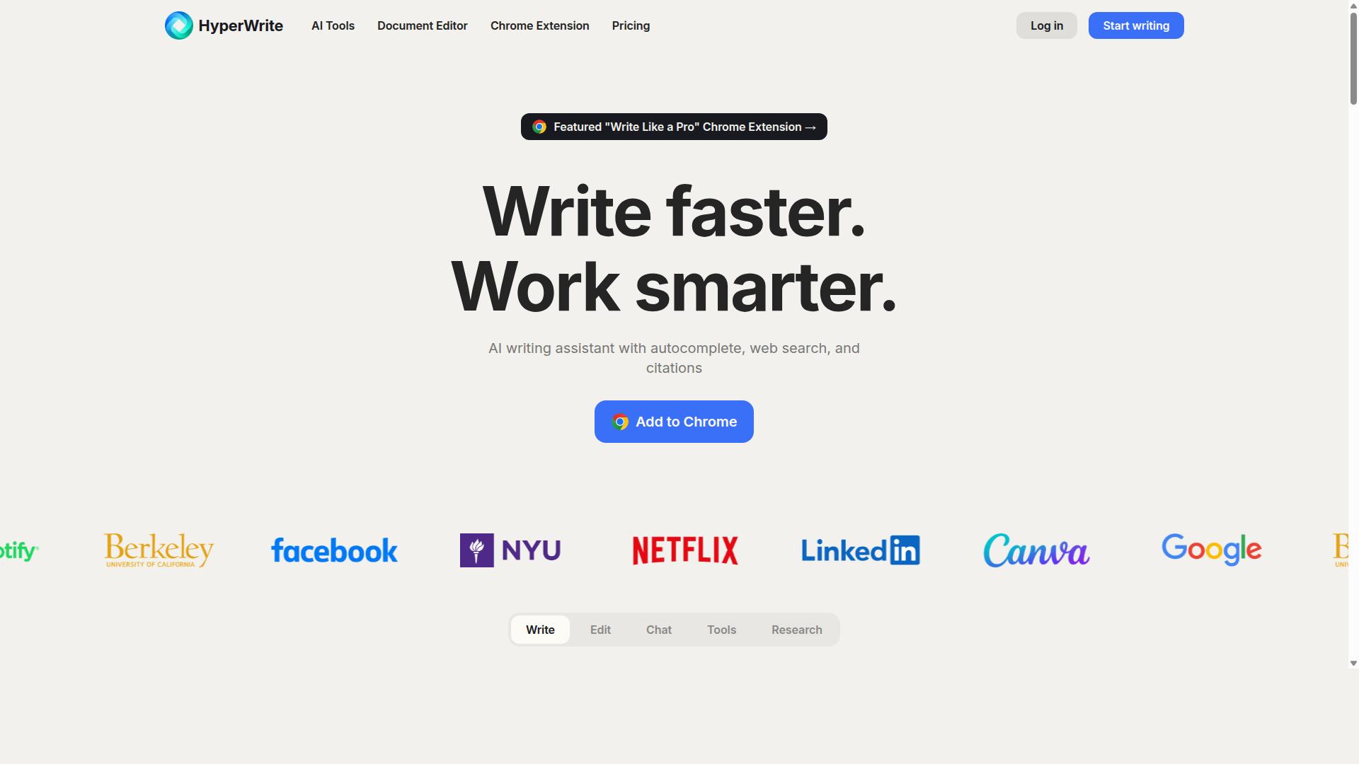 HyperWrite website
